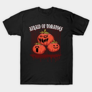 Scary Zombie Tomatos Funny Vegtable Horror Themed Apparel T-Shirt